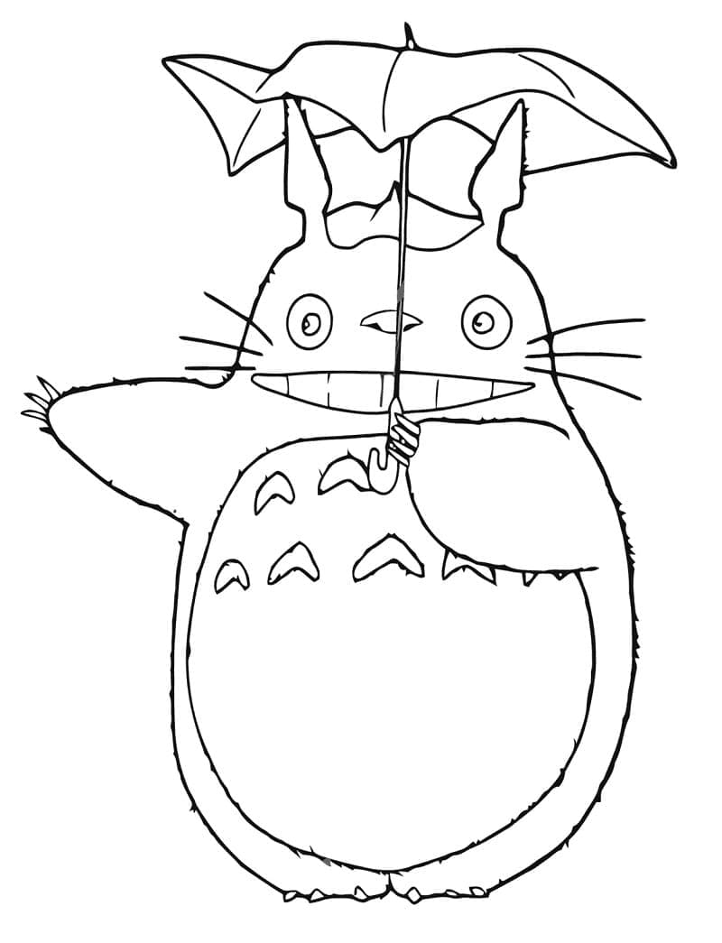 Totoro Souriant coloring page