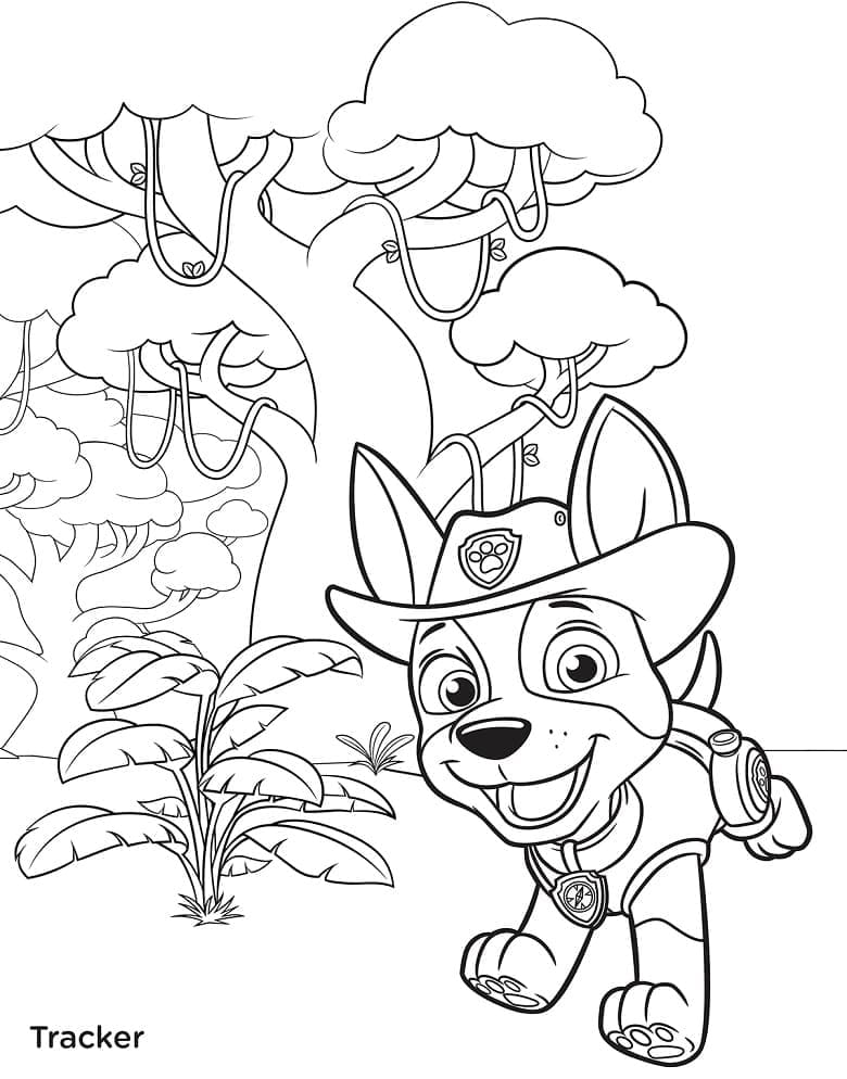 Tracker Pat Patrouille 2 coloring page