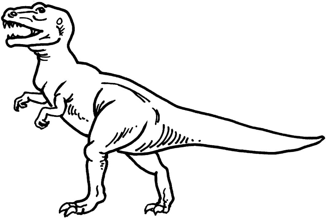 Coloriage Tyrannosaurus Rex Pour les Enfants
