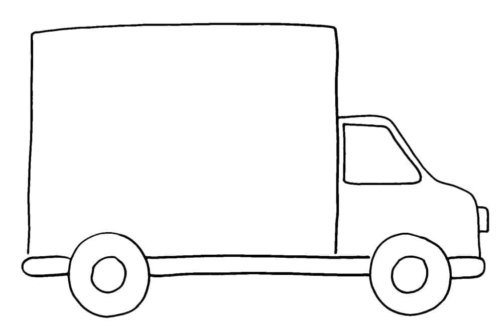 Un Camion Simple coloring page