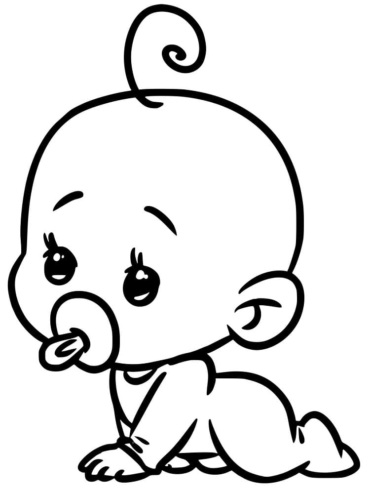 Un Petit Bébé coloring page