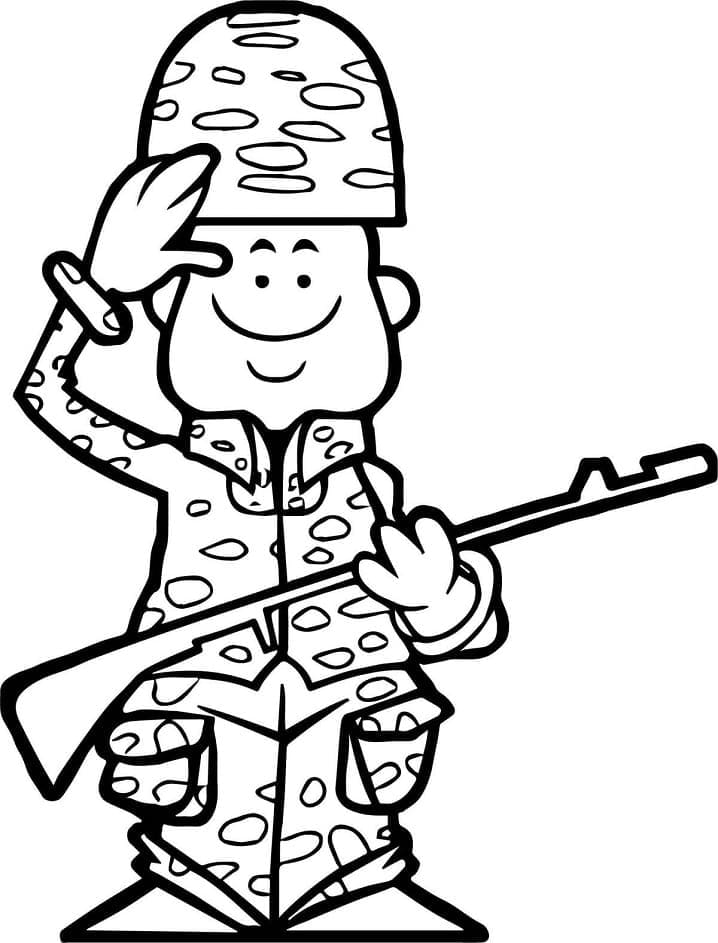 Un Soldat Mignon coloring page