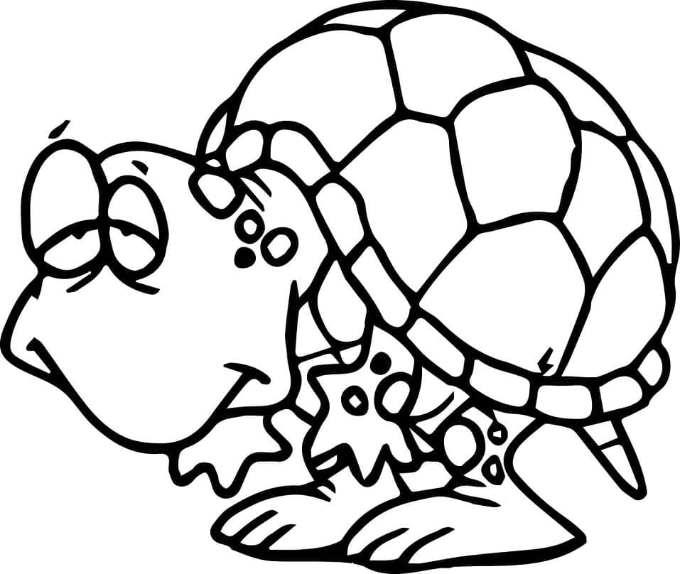 Une Vieille Tortue coloring page