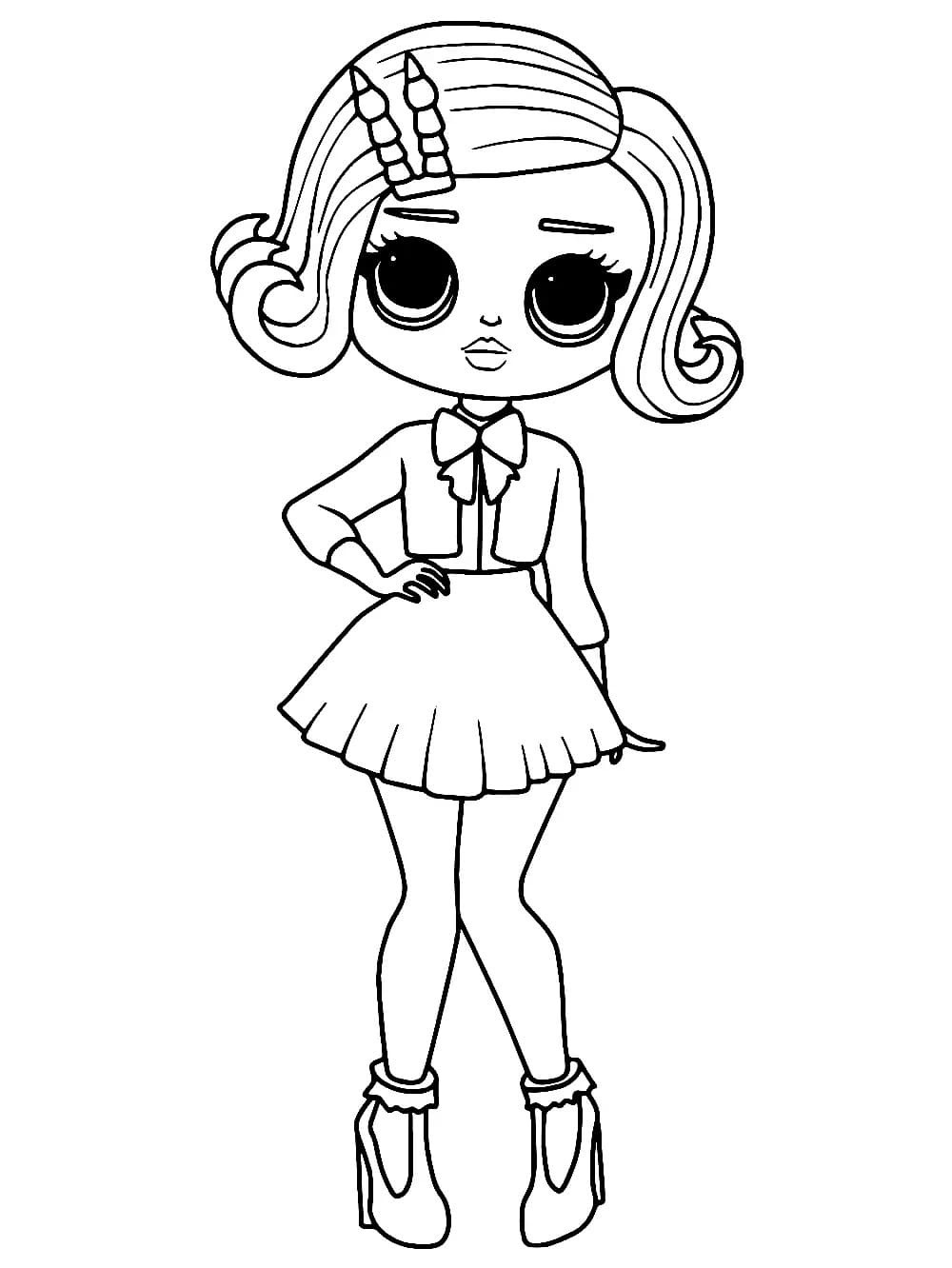 Uptown Girl LOL OMG coloring page