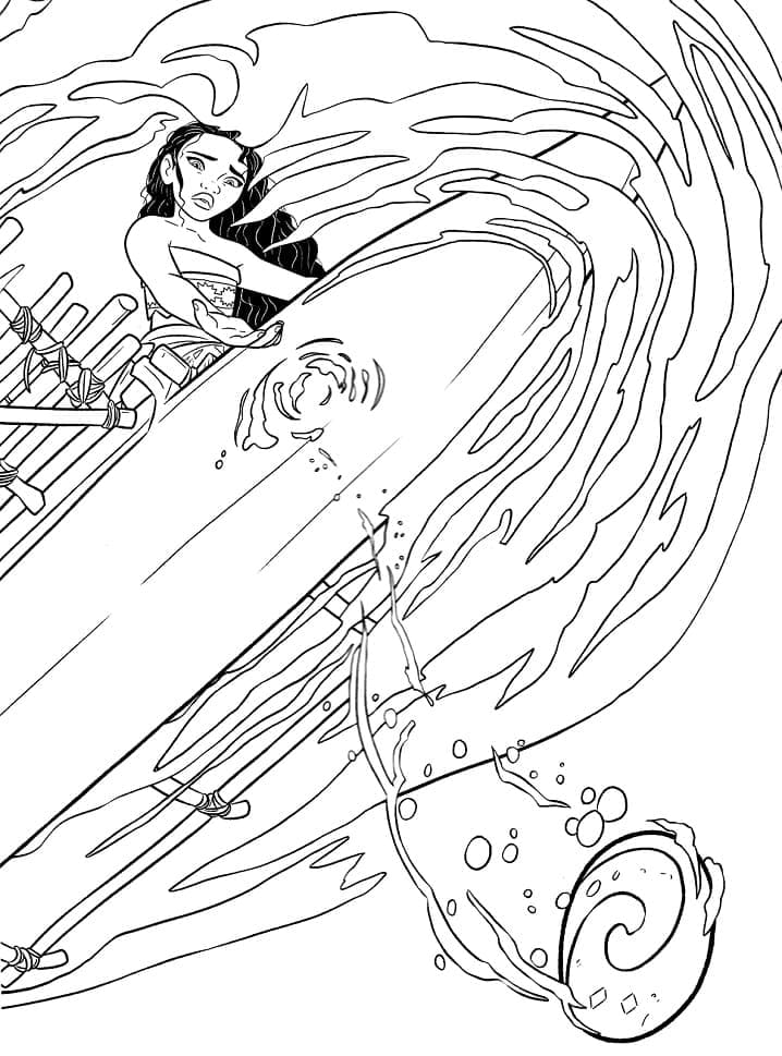 Vaiana Triste coloring page