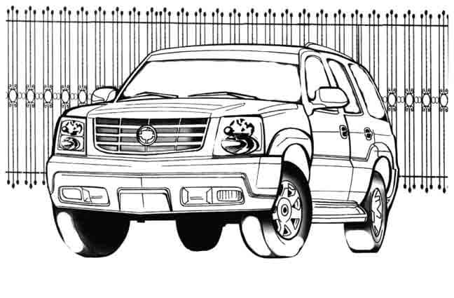Voiture 4 x 4 coloring page