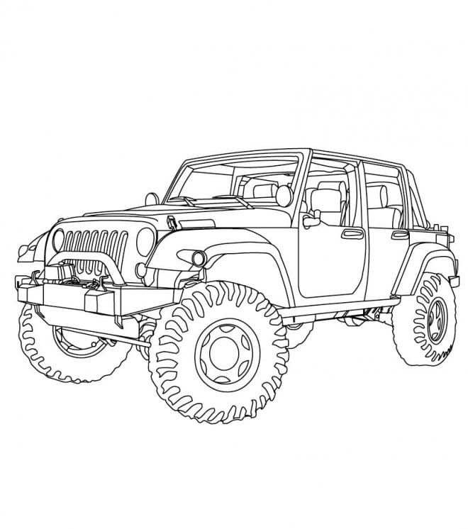 Voiture 4×4 coloring page
