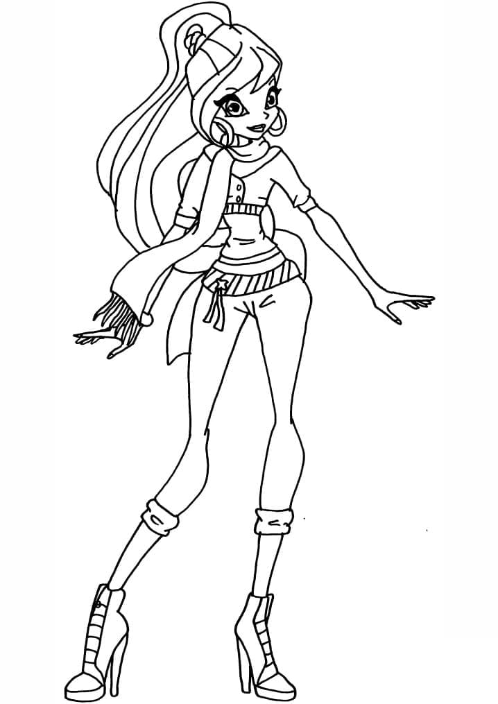 Winx Bloom coloring page