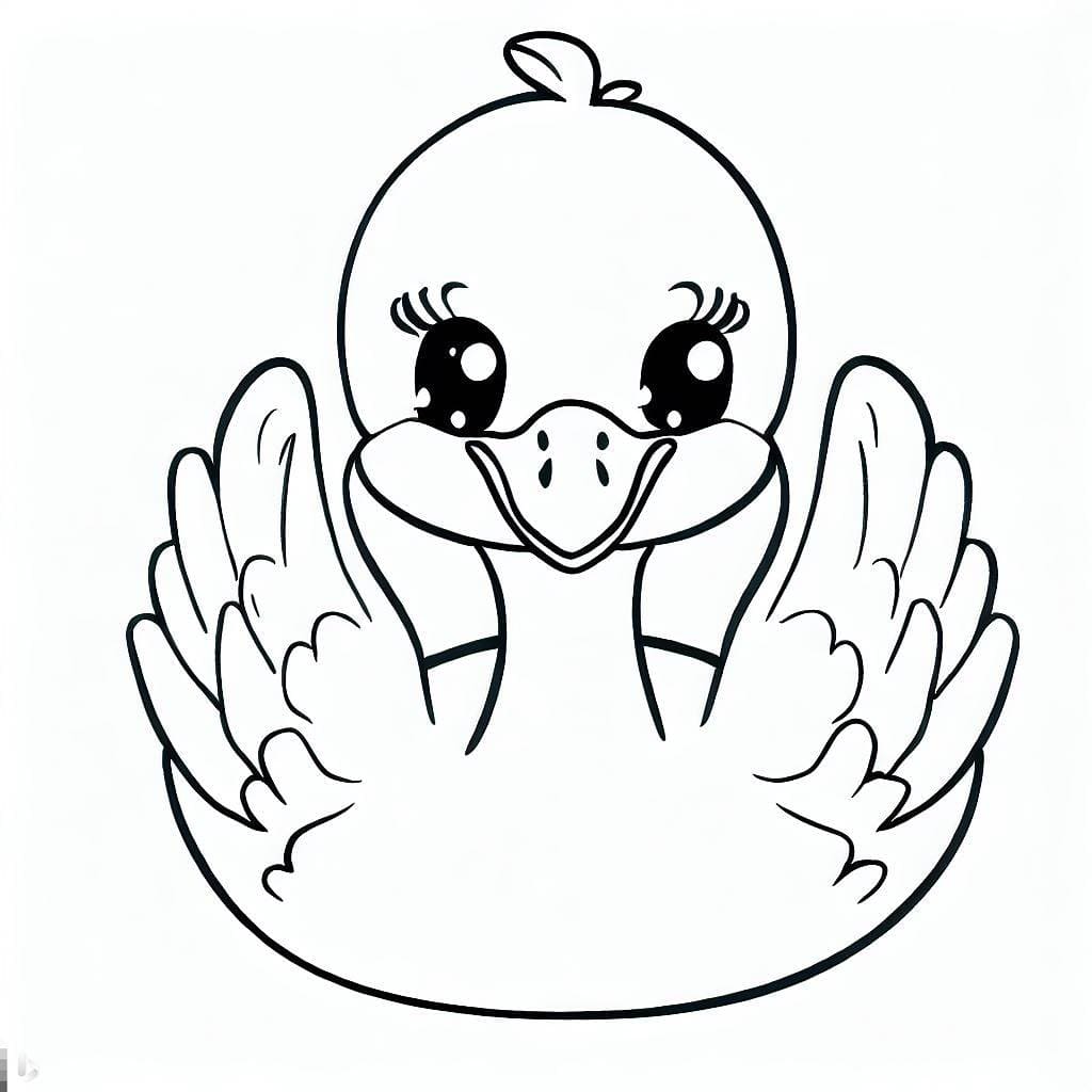 Coloriage Adorable Cygne T l charger Et Imprimer Gratuit Sur