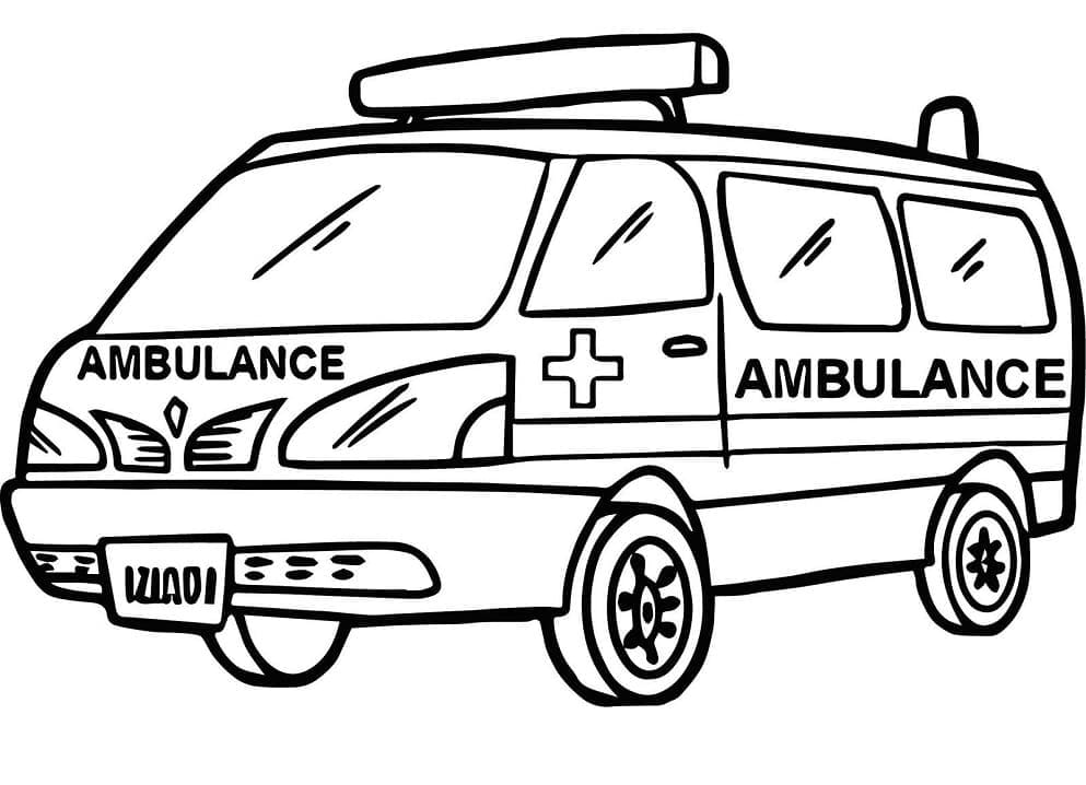 Coloriage Ambulance 1