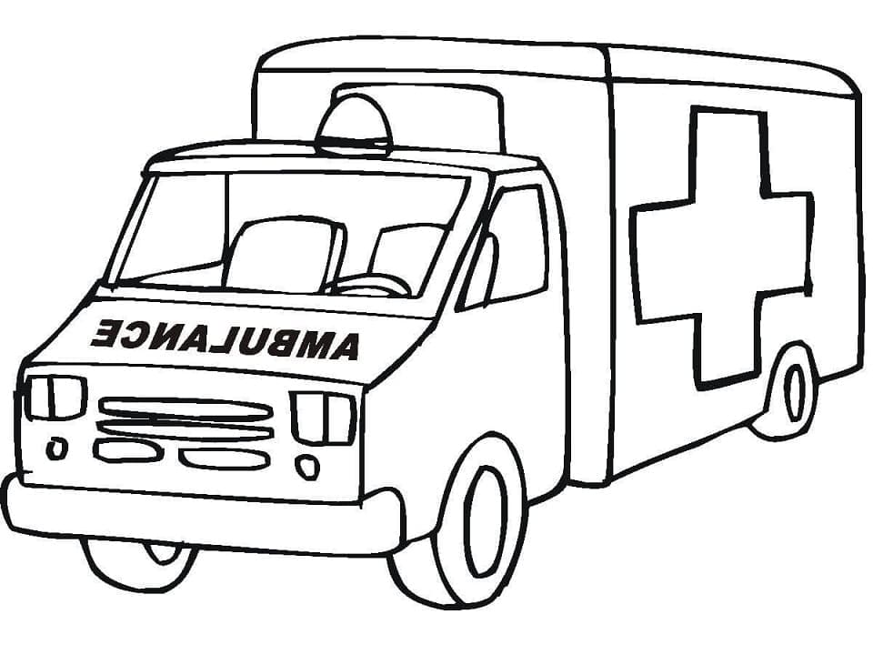 Coloriage Ambulance 12