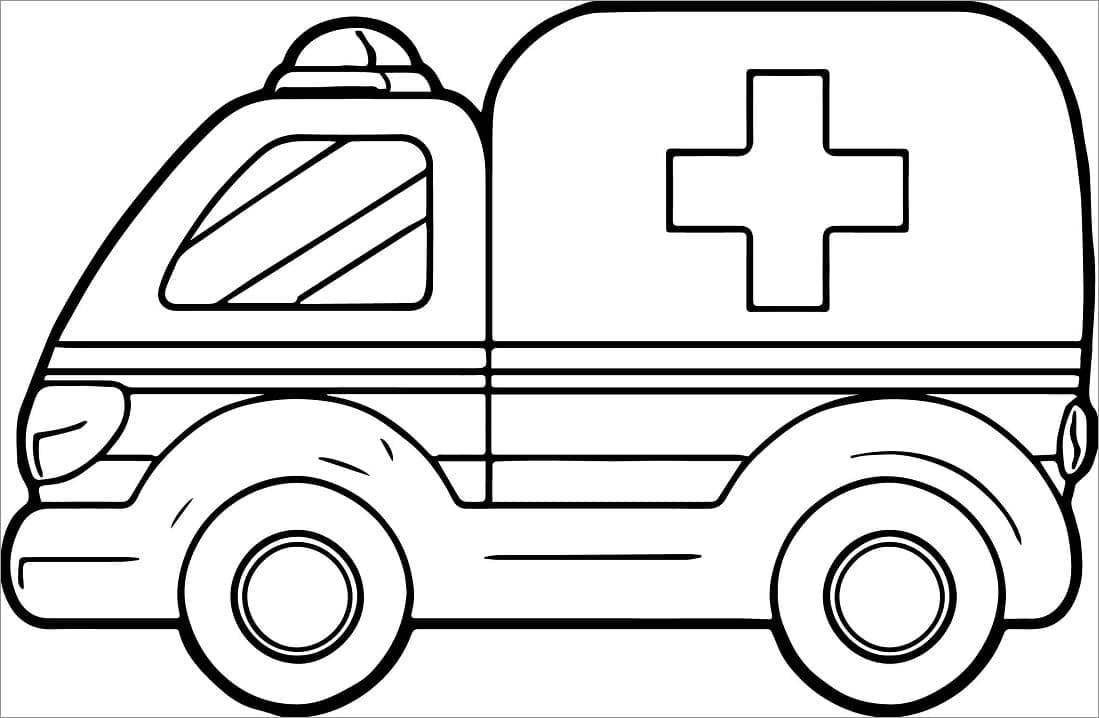 Coloriage Ambulance 3