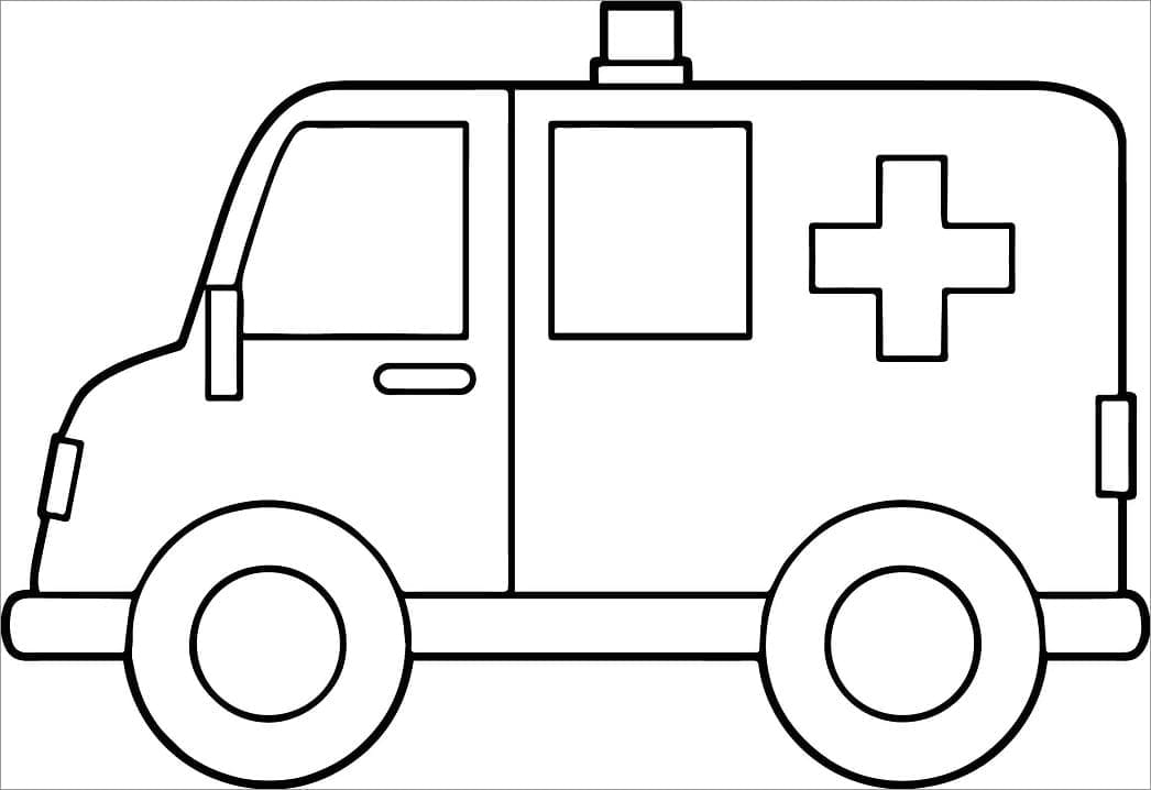 Coloriage Ambulance 4