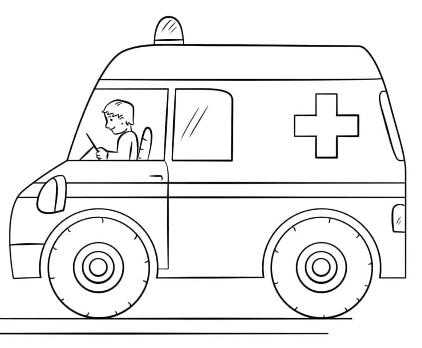Coloriage Ambulance 5