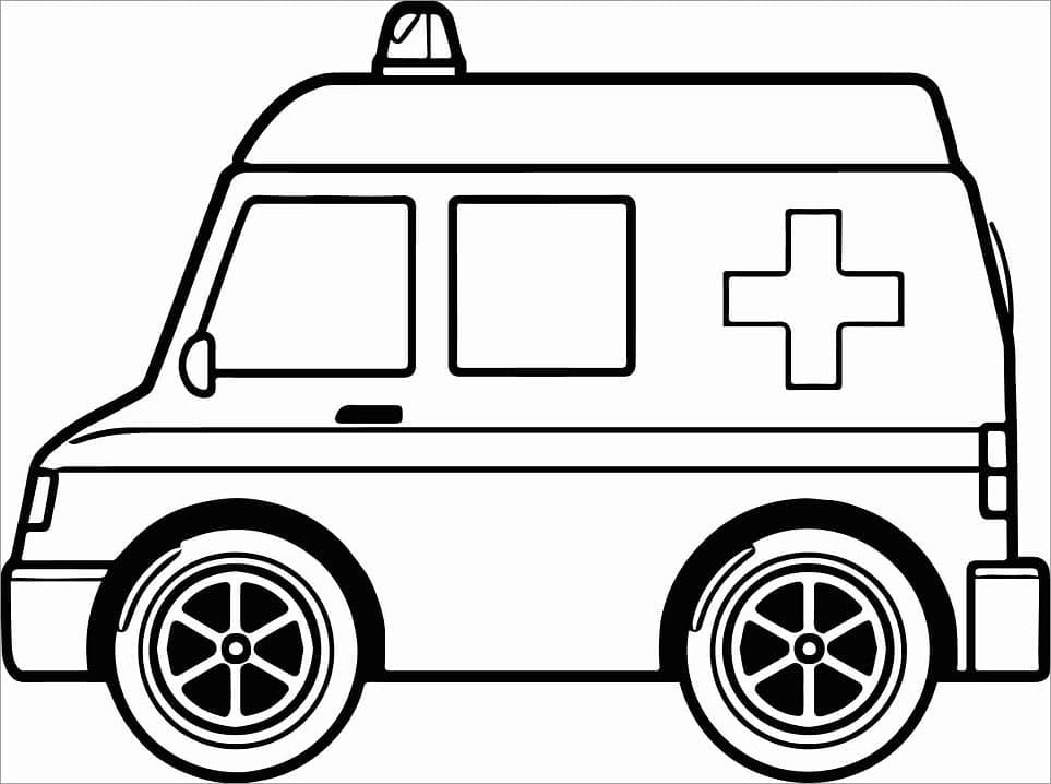 Coloriage Ambulance de Dessin