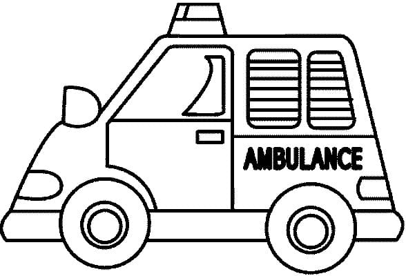 Coloriage Ambulance de l'hôpital