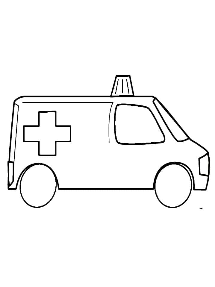Coloriage Ambulance Pour Enfants