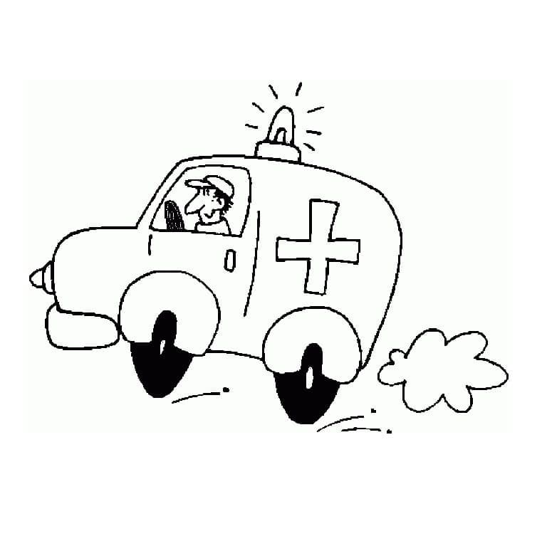 Coloriage Ambulance Pour les Enfants