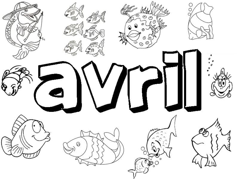 1er Avril coloring page