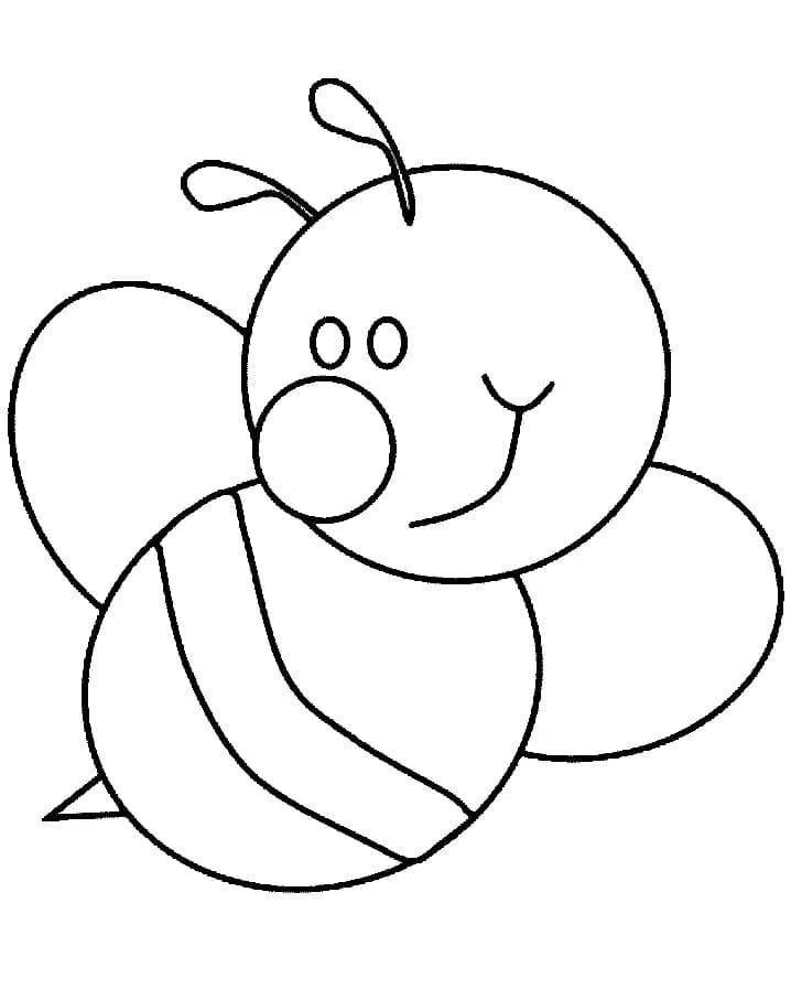 Abeille Simple coloring page