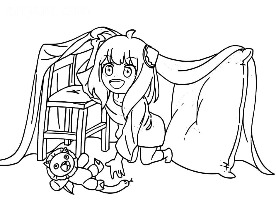 Adorable Anya Forger coloring page