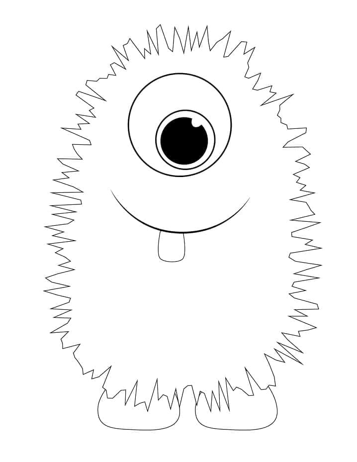 Adorable Monstre coloring page