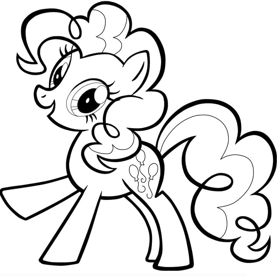 Adorable Pinkie Pie coloring page