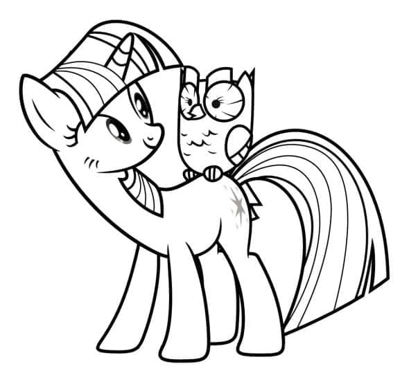 Adorable Twilight Sparkle coloring page
