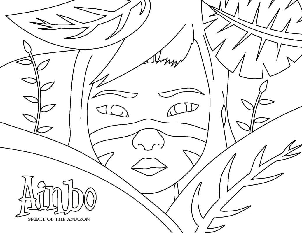 Coloriage Ainbo princesse d'Amazonie 2