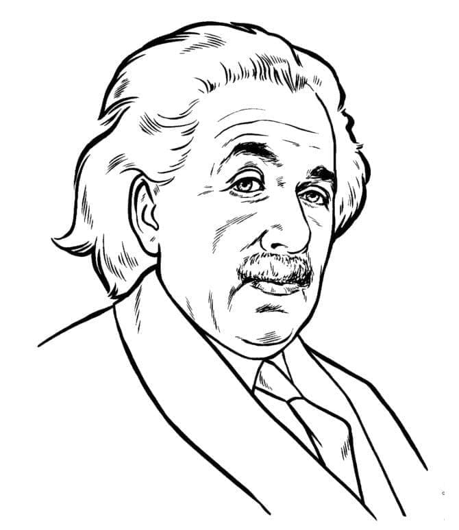 Coloriage Albert Einstein