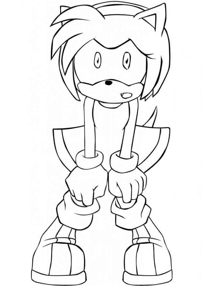 Coloriage Amy Rose 2
