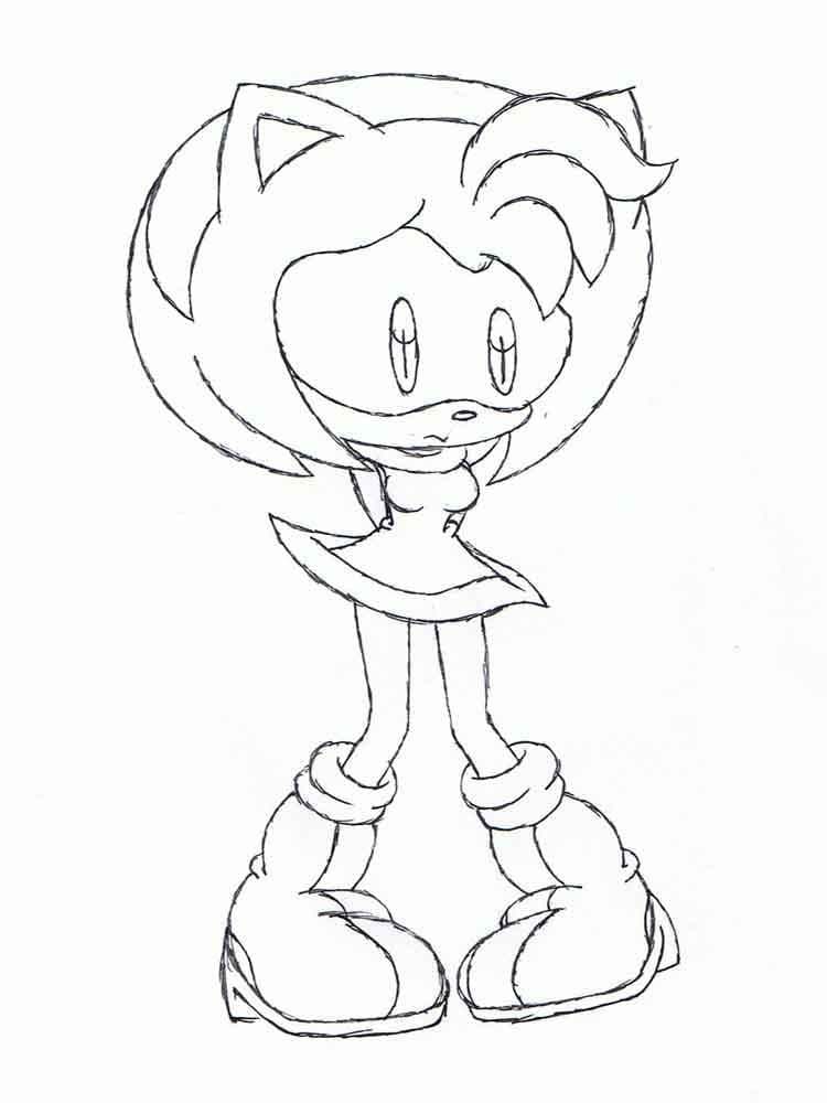 Amy Rose Triste coloring page