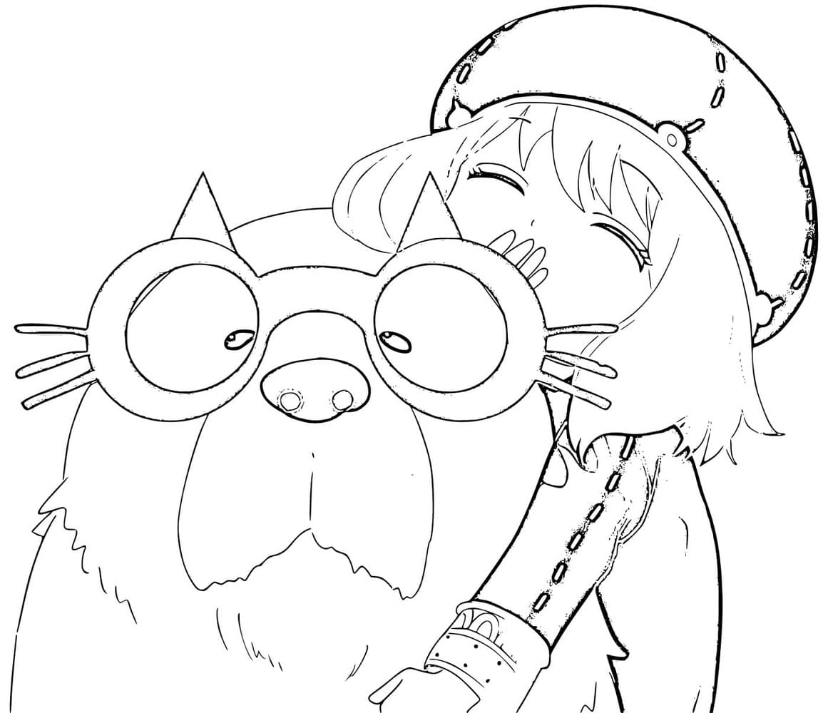 Anya et Bond coloring page