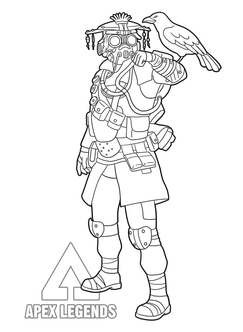 Apex Legends Bloodhound coloring page