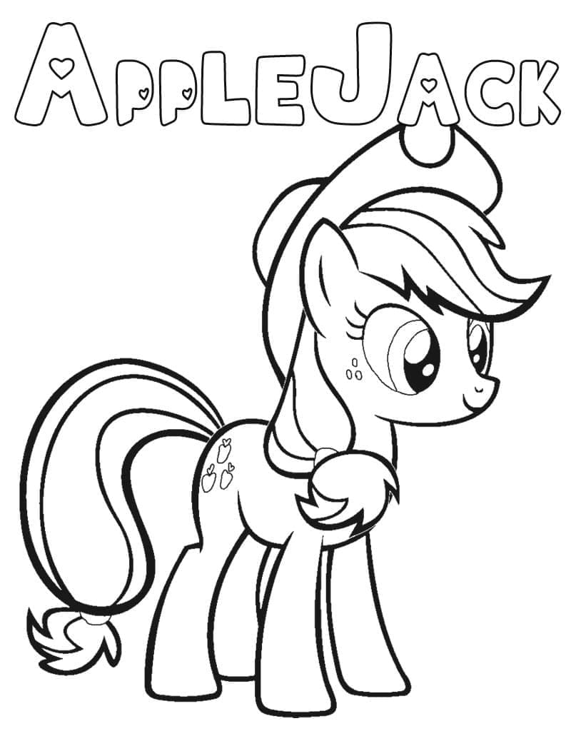 Applejack coloring page