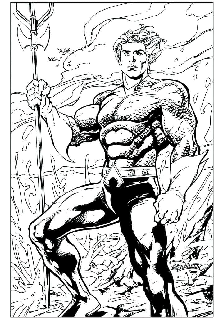 Aquaman 3 coloring page