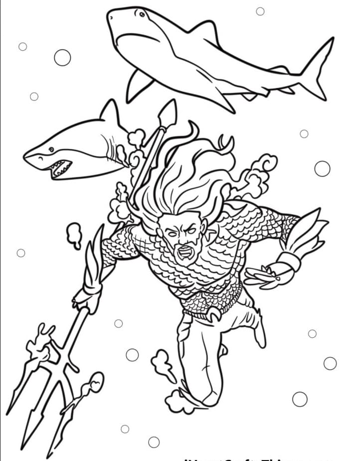 Aquaman Gratuit pour les Enfants coloring page