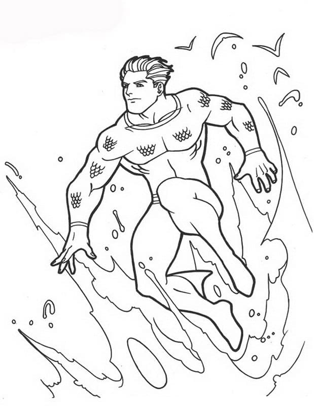 Aquaman Gratuit Pour les Enfants coloring page