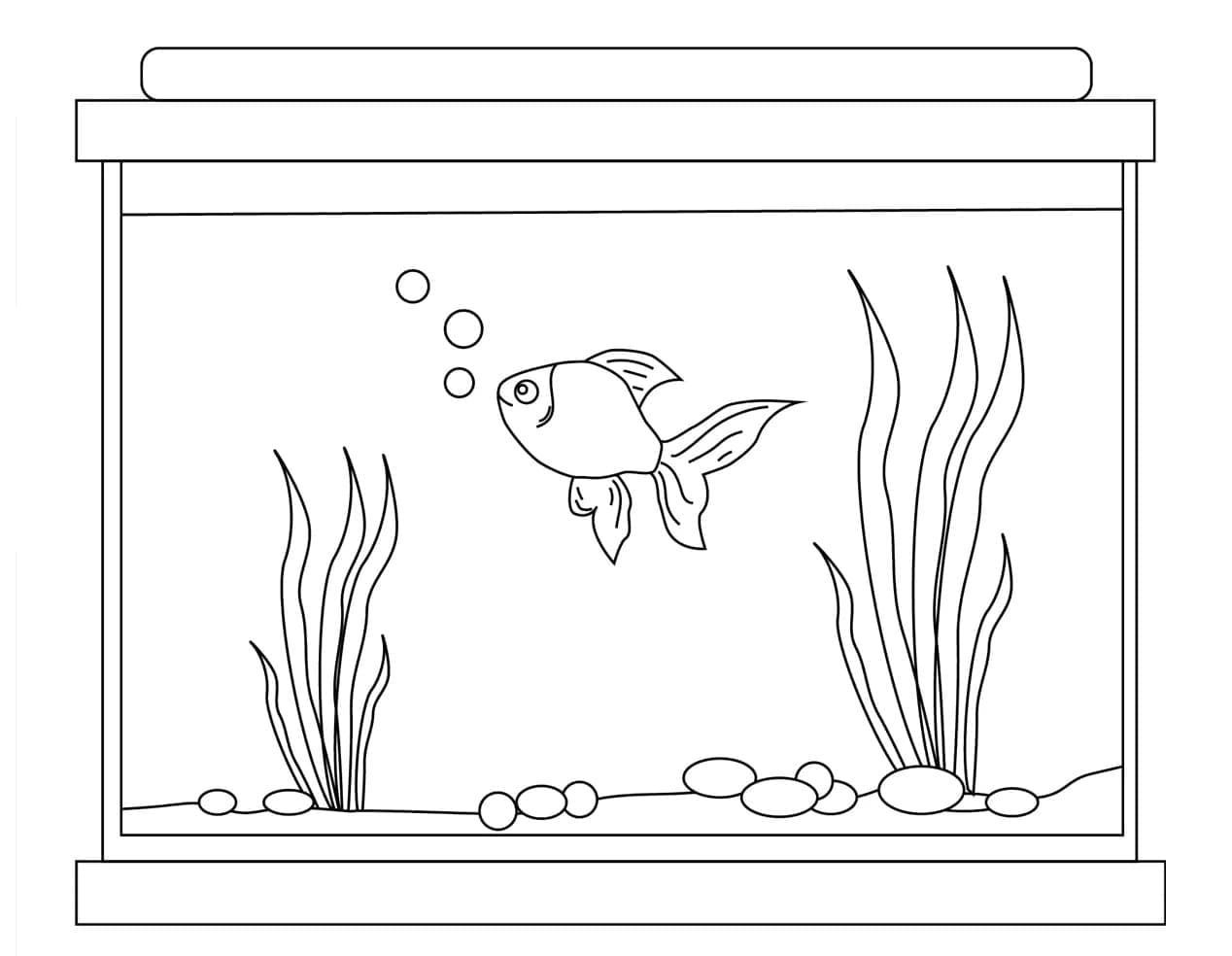 Aquarium Parfait coloring page