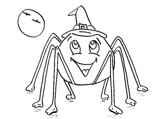 Araignée à Halloween coloring page