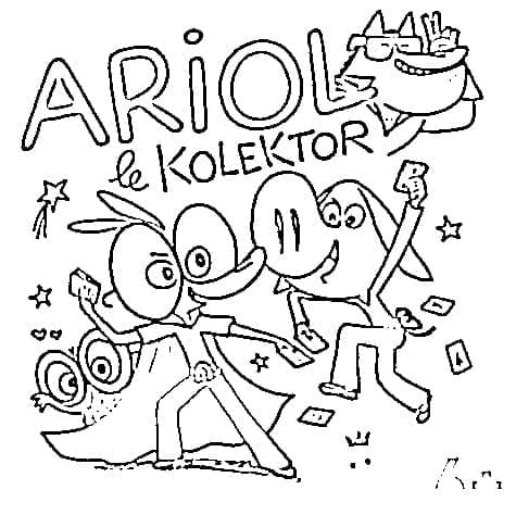 Ariol le Kolektor coloring page