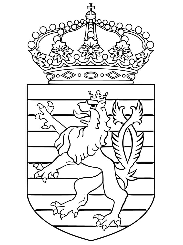 Armoiries du Luxembourg coloring page