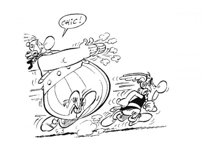 Astérix et Obélix Courent coloring page