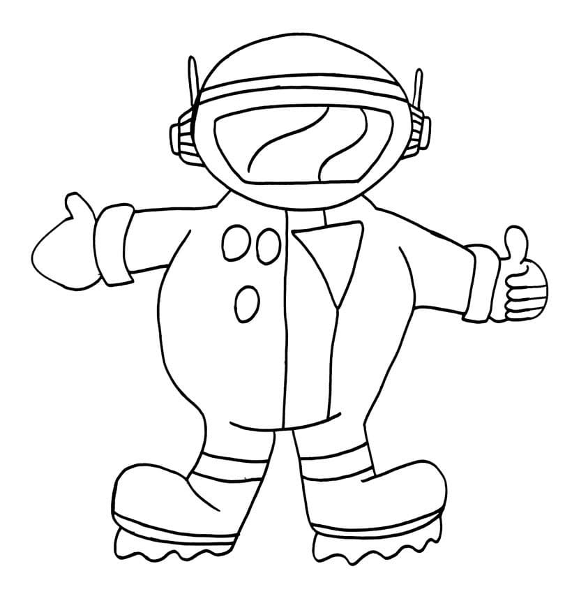Astronaute 1 coloring page