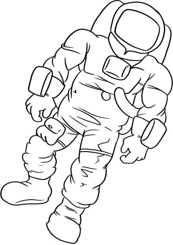 Astronaute 3 coloring page