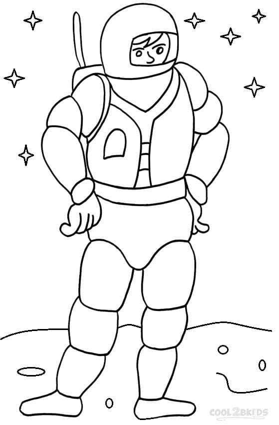 Astronaute 4 coloring page