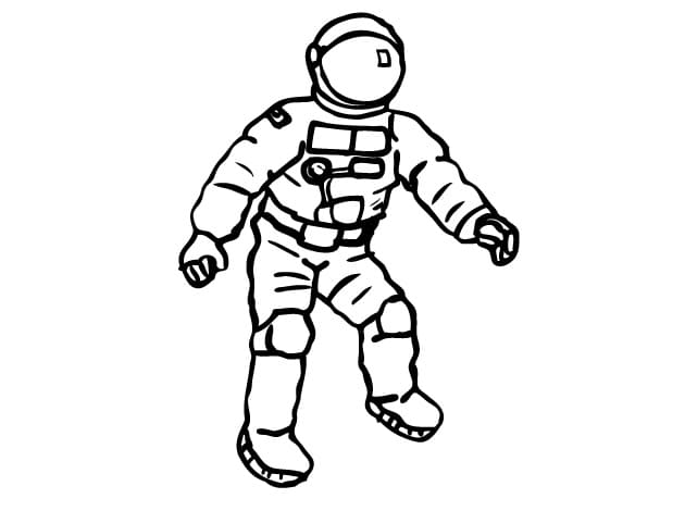 Astronaute 5 coloring page