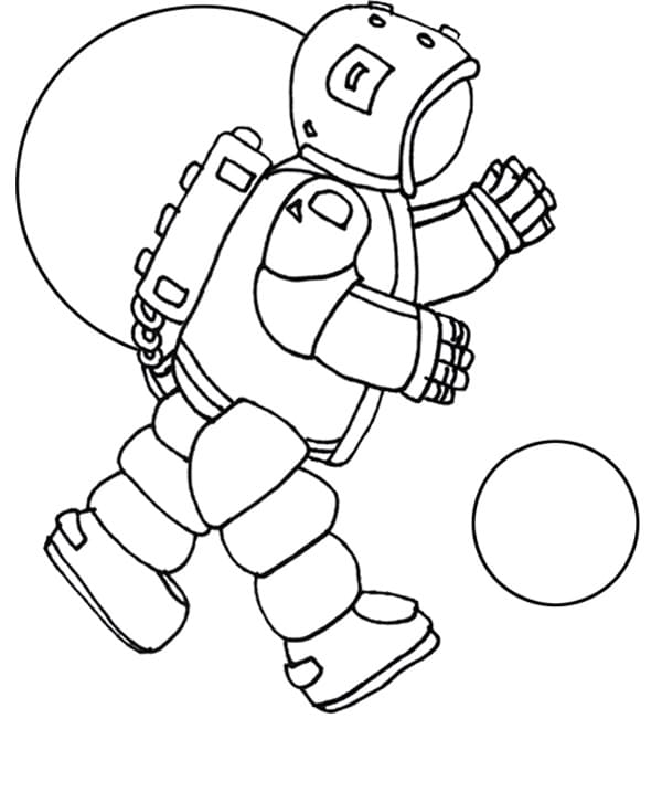Astronaute 6 coloring page