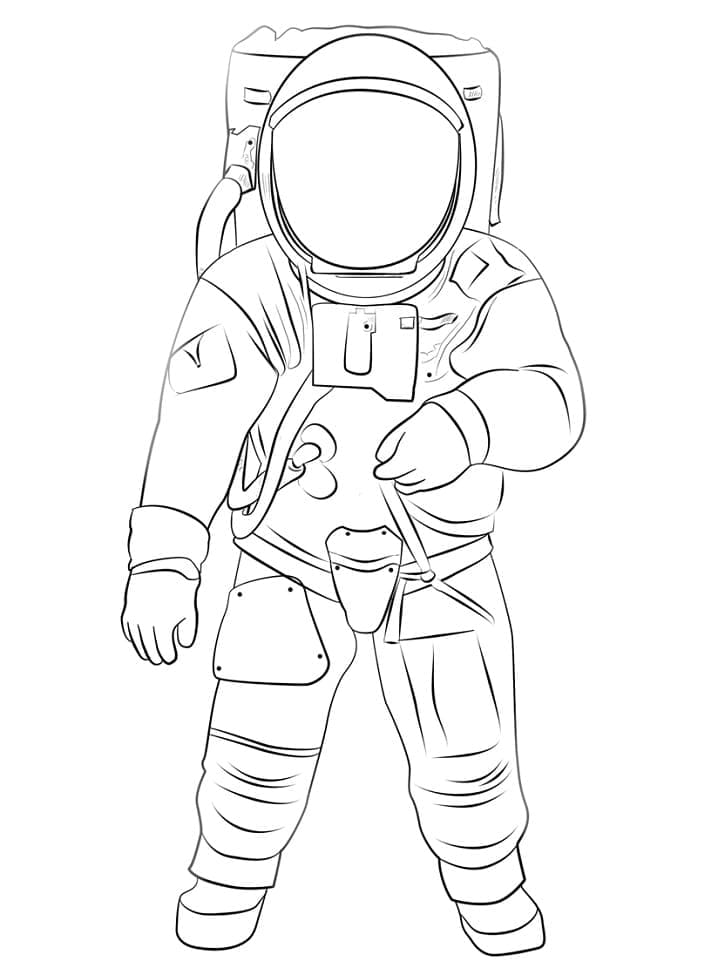 Astronaute 8 coloring page