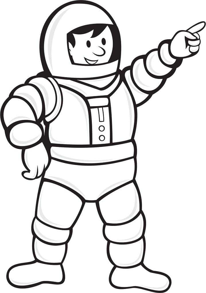 Astronaute 9 coloring page